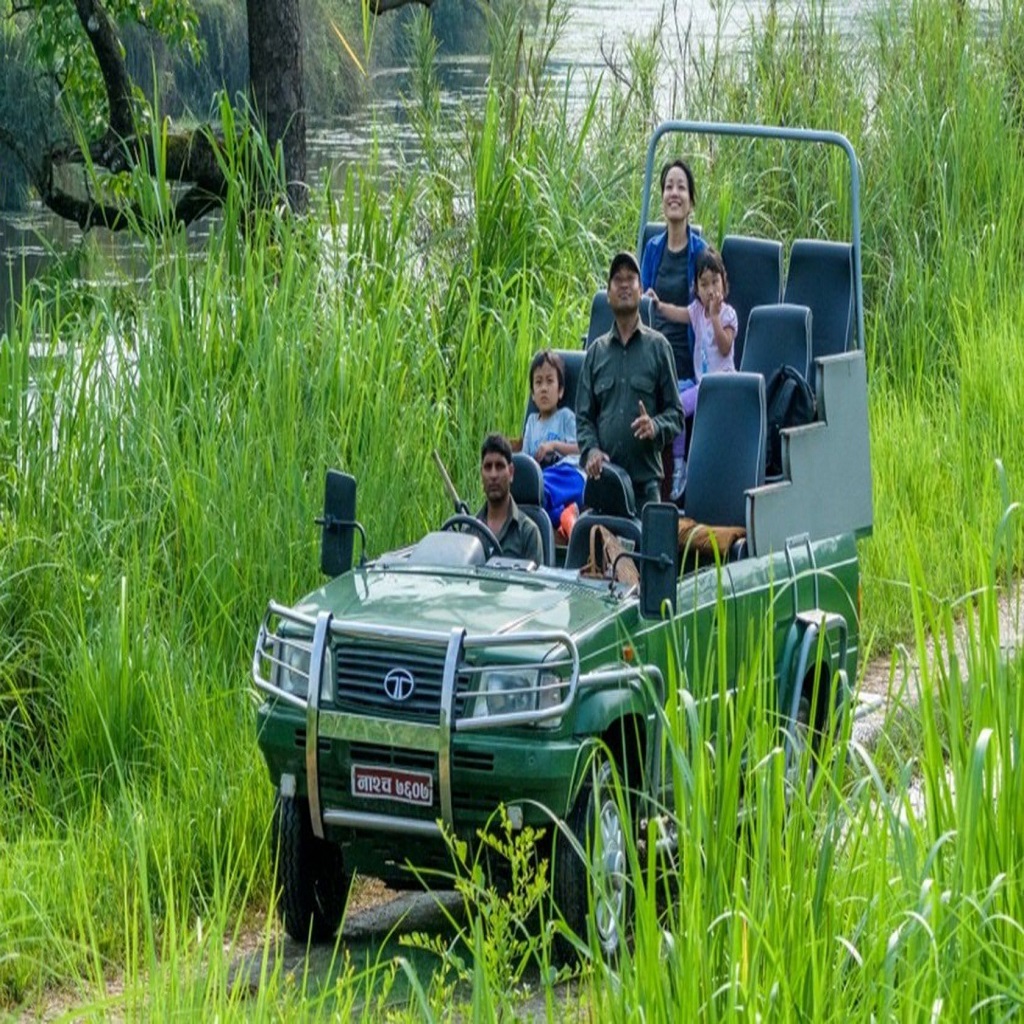 chitwan safari jeep