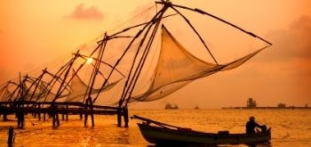 chinese fishing nets during kerala tour