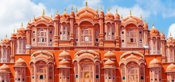 Palace of the winds in Jaipur in Rajasthan