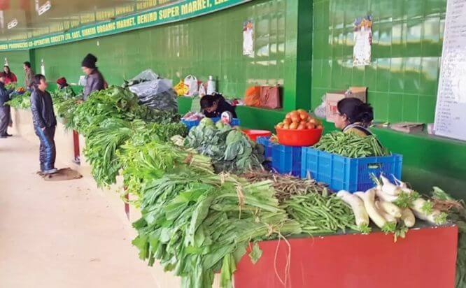 Market with Organic Produce in Sikkim