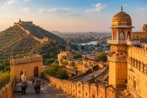Jaipur forts and palaces overlooking the historic city