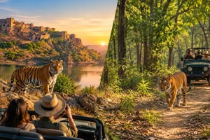 Golden Hour Tiger Safari Panorama